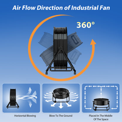 LifePlus 5620 CFM 320 Watt 120 Volt Exhaust Fan Black (#FGD-24T)