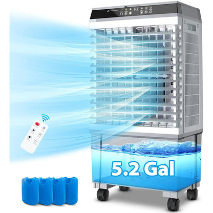 LifePlus 20L Portable Evaporative Cooler & Humidifier – 1800 CFM for Indoor/Outdoor Use (#JH-310Y)