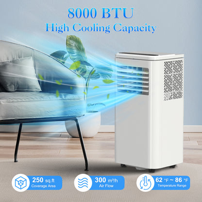 LifePlus Portable 5000BTU AC & Dehumidifier with Remote – Compact & Efficient (#18KBTU)