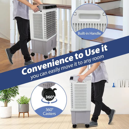 LifePlus 20L Portable Evaporative Cooler & Humidifier – 1800 CFM for Indoor/Outdoor Use (#JH-310Y)