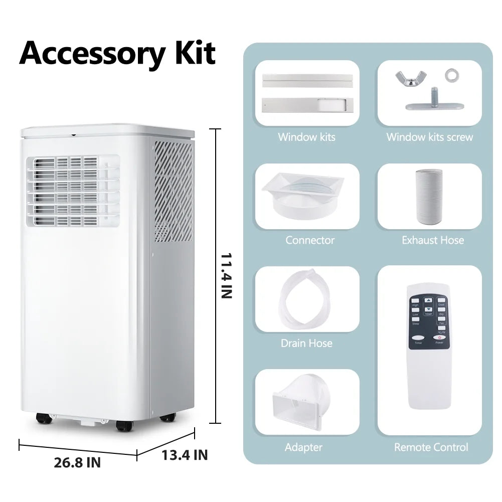 LifePlus Portable 6000BTU AC Unit & Dehumidifier with Remote (#NPLD1-06C/X1E)