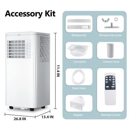 LifePlus Portable 6000BTU AC Unit & Dehumidifier with Remote (#NPLD1-06C/X1E)